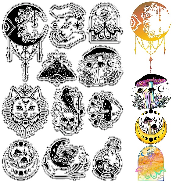 

PandaHall Custom PVC Plastic Clear Stamps, for DIY Scrapbooking, Photo Album Decorative, Cards Making, Stamp Sheets, Film Frame, Mixed...