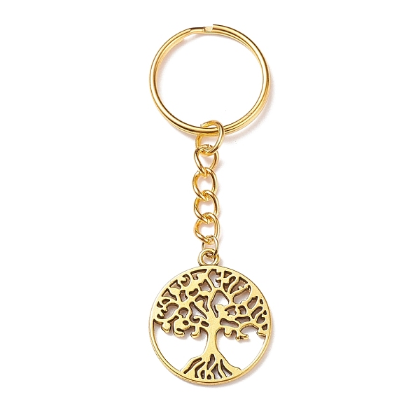 Tibetan Style Alloy Pendant Keychain