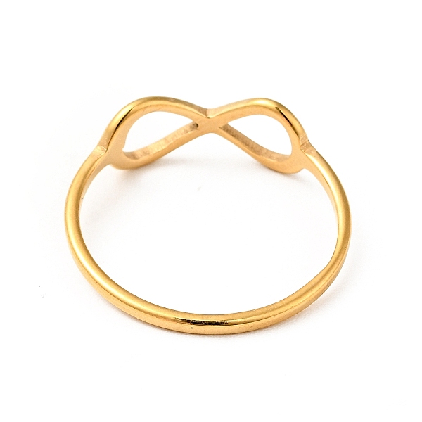 Ionenplattierung (IP) 201 Infinity-Fingerring Aus Edelstahl Für Frauen