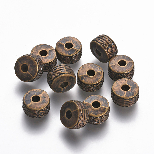 

PandaHall CCB Plastic Beads, Flat Round, Antique Bronze, 13x7.5mm, Hole: 3.5mm Plastic Flat Round