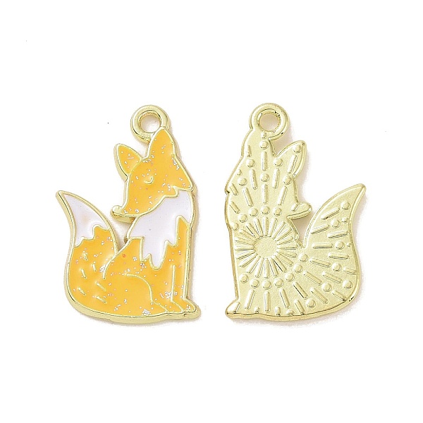 

PandaHall Christmas Theme Rack Plating Alloy Enamel Pendants, with Glitter Powder, Fox Charms, Light Gold, 23x14.5x1.5mm, Hole: 1.5mm...