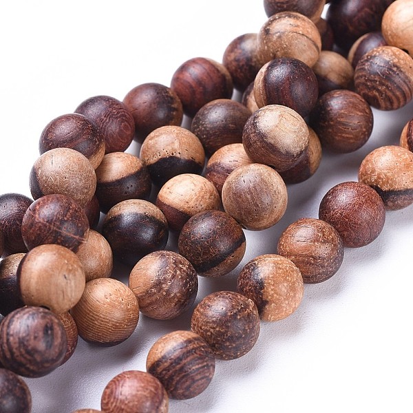 

PandaHall Natural Wood Beads Strands, Round, Saddle Brown, 8mm, Hole: 1.2mm, about 50pcs/strand, 15.7 inch(40cm) Wood Round Brown