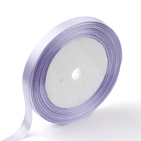 

PandaHall Single Face Satin Ribbon, Polyester Ribbon, Lavender, 1/4 inch(6mm), about 25yards/roll(22.86m/roll), 10rolls/group..., Purple