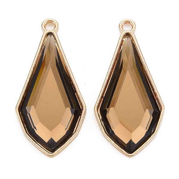 

PandaHall Faceted Glass Pendants, with Alloy Open Back Settings, Teardrop, Cadmium Free & Lead Free, Light Gold, BurlyWood, 45.5x22x5.5mm..., Orange