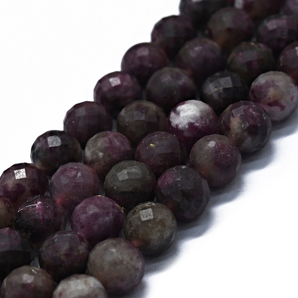 

PandaHall Natural Plum Blossom Tourmaline Beads Strands, Faceted(64 Facets), Round, 7mm, Hole: 0.8mm, about 58~59pcs/strand, 15.35 inch...