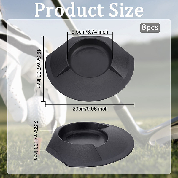 

PandaHall OLYCRAFT 8Pcs Golf Putter Cups Black Golf Training Cups Resin Practice Golf Putting Cup Putting Aid Putter Training for Golf...