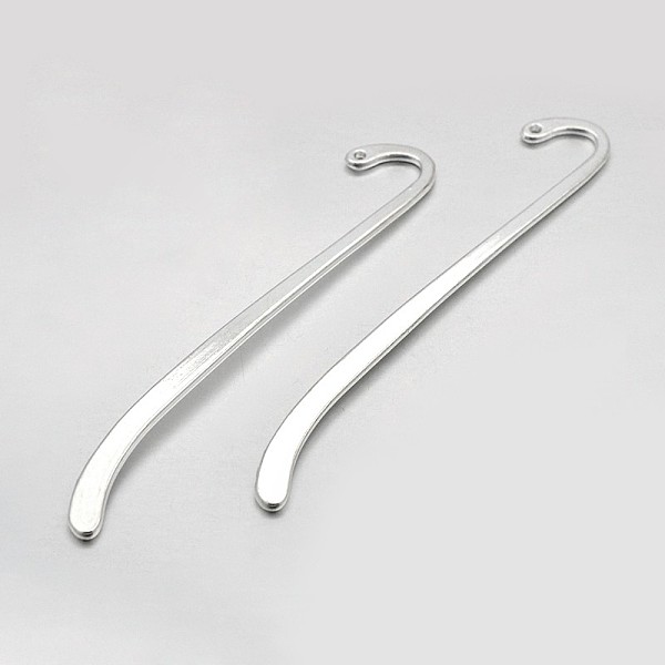 

PandaHall Tibetan Style Alloy Bookmarks, Silver Color Plated, Cadmium Free & Lead Free, 85x13.5mm, Hole: 1.5mm Alloy