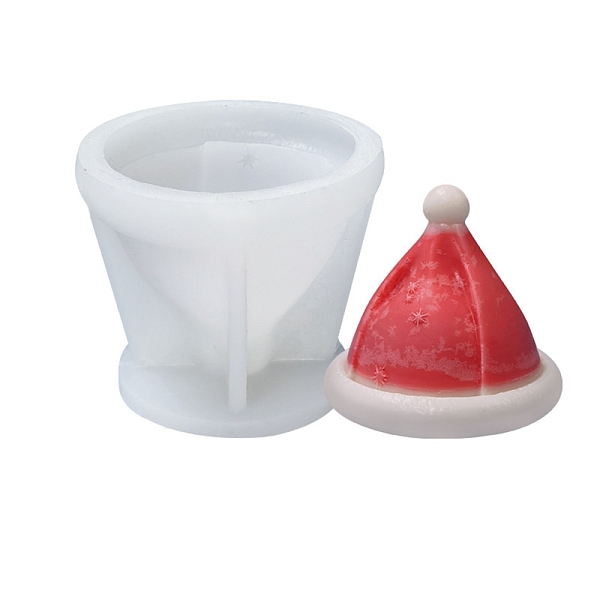

PandaHall 3D Christmas Hat DIY Candle Silicone Molds, For Scented Candle Making, White, 8.8x7.5cm, Inner Diameter: 8x7cm Silicone White