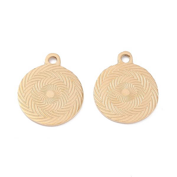 

PandaHall Ion Plating(IP) 316 Surgical Stainless Steel Pendants, Flat Round, Real 24K Gold Plated, 17x14x1mm, Hole: 1.6mm 316 Surgical...