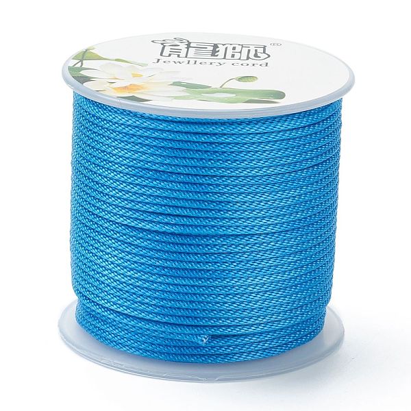 

PandaHall Polyester Braided Cords, for Jewelry Making Beading Crafting, Cornflower Blue, 1.5mm, about 21.87 yards(20m)/roll Polyester