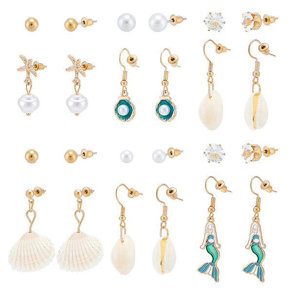 2 ensemble de 2 ensembles de boucles d'oreilles en alliage