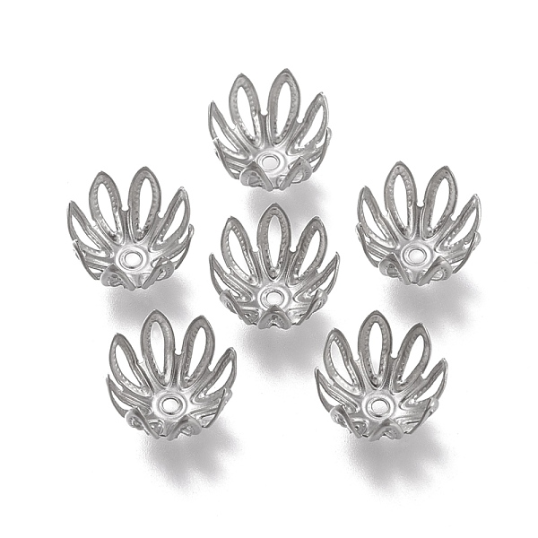 

PandaHall 304 Stainless Steel Fancy Bead Caps, Multi-Petal, Flower, Stainless Steel Color, 11x11x7mm, Hole: 1.2mm 304 Stainless Steel