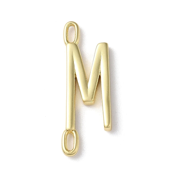 

PandaHall Rack Plating Brass Connector Charms, Cadmium Free & Lead Free, Long-Lasting Plated, Real 18K Gold Plated, Letter M, 22.5x8x1.5mm...