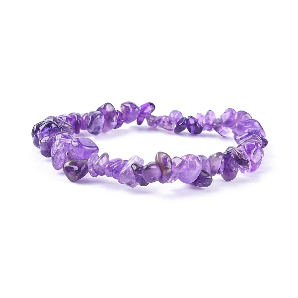 Valentines Day For Lovers Ideas Amethyst Chips Stretch Bracelets