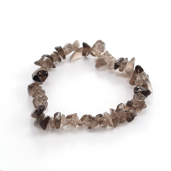 

PandaHall Chips Natural Smoky Quartz Beaded Stretch Bracelets, 1-3/4 inch(4.5cm) Smoky Quartz
