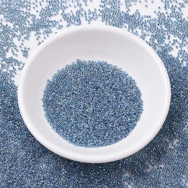 

PandaHall MIYUKI Delica Beads, Cylinder, Japanese Seed Beads, 11/0, (DB0058) Marine Blue Lined Crystal AB, 1.3x1.6mm, Hole: 0.8mm, about...
