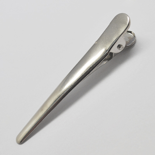 

PandaHall Iron Alligator Hair Clip Findings, Rectangle, Platinum, 60x8mm Iron