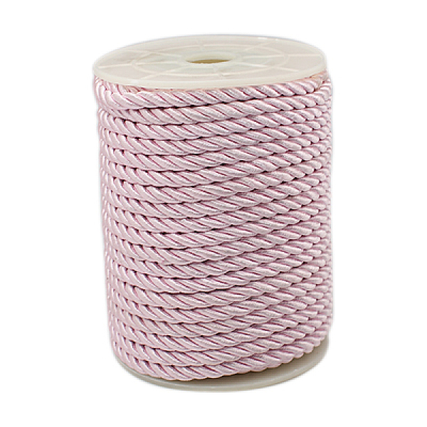 

PandaHall Twisted Nylon Thread, Lavender Blush, 5mm, about 18~19yards/roll(16.4m~17.3m/roll) Nylon Pink