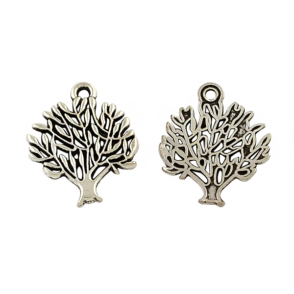 

PandaHall Tibetan Style Tree of Life Alloy Pendants, Cadmium Free & Lead Free, Antique Silver, 20x16x2mm, Hole: 1.5mm, about 555pcs/500g...