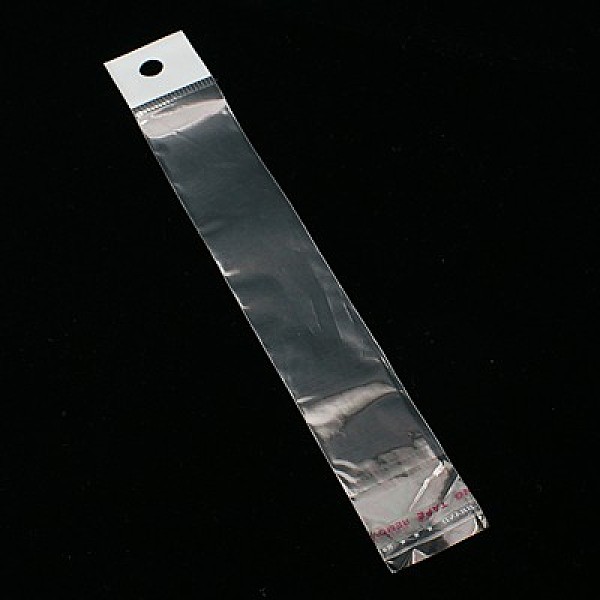 

PandaHall Cellophane Bags, OPP Material, Adhesive, White, 21x3cm, Unilateral Thickness: 0.025mm, Inner Measure: 17.5x3cm, Hole: 8mm OPP...