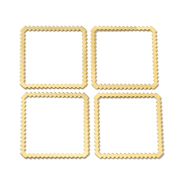 

PandaHall Brass Linking Rings, Lead Free & Cadmium Free, Square, Real 24K Gold Plated, 30x30x0.5mm, Inner Diameter: 26mm Brass Square