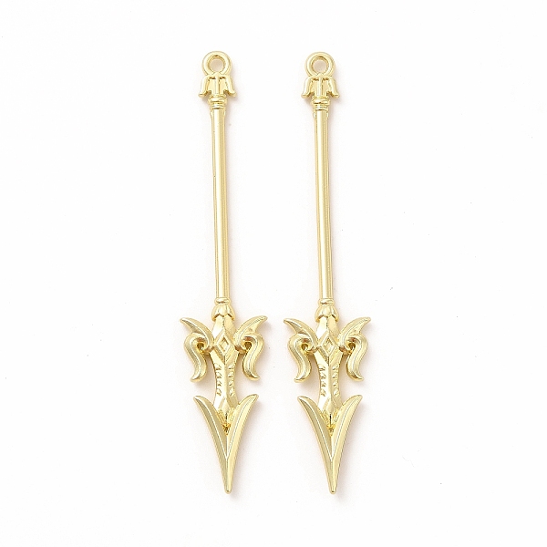 

PandaHall Rack Plating Alloy Big Pendants, Cadmium Free & Nickel Free & Lead Free, Halberd Charm, Golden, 69.5x13x3mm, Hole: 2mm Alloy...