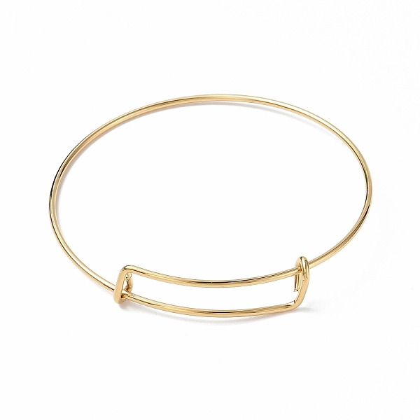

PandaHall Ion Plating(IP) Adjustable 304 Stainless Steel Wire Bangle Making, Real 18K Gold Plated, Inner Diameter: 2-1/2 inch(6.5cm) 304...