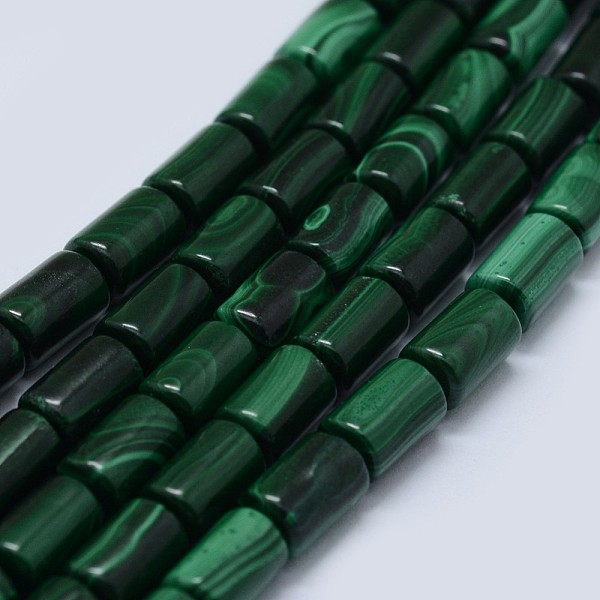 

PandaHall Natural Malachite Beads Strands, Column, 10x6mm, Hole: 0.8mm, about 41pcs/strand, 15.5 inch(39.5cm) Malachite Column