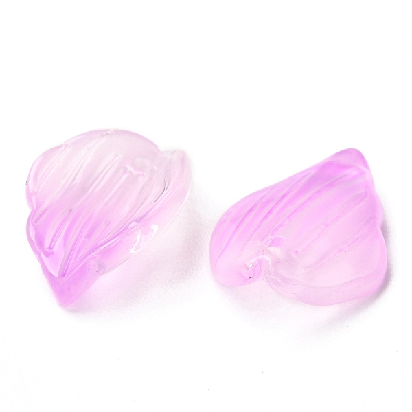 

PandaHall Transparent Glass Pendants, Pale Orchids, Violet, 17.5x14x5mm, Hole: 1.2mm Glass Flower Purple