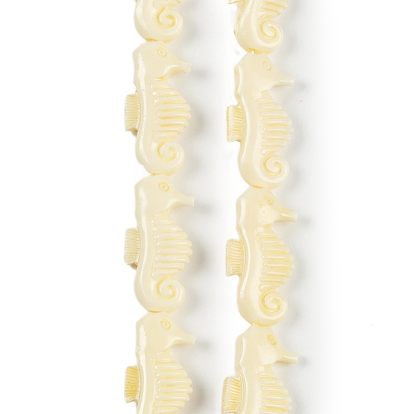 Brins de perles sculptées en corail synthétique