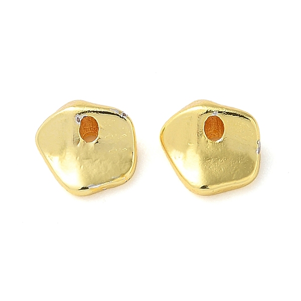 

PandaHall Rack Plating Brass Spacer Beads, Nuggets, Real 18K Gold Plated, 5.8x5.3x2.5mm, Hole: 0.5~0.6mm Brass Nuggets