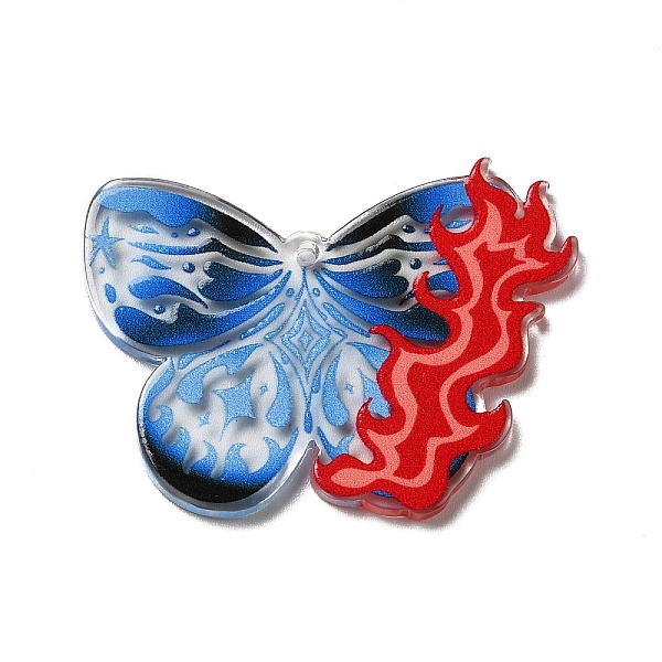 

PandaHall Printed Acrylic Pendants, Butterfly, Royal Blue, 29x38.5x2mm, Hole: 1.6mm Acrylic Butterfly