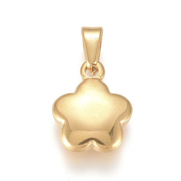 

PandaHall 304 Stainless Steel charms, Flower, Golden, 14x11x3.5mm, Hole: 2.5x5mm 304 Stainless Steel Flower