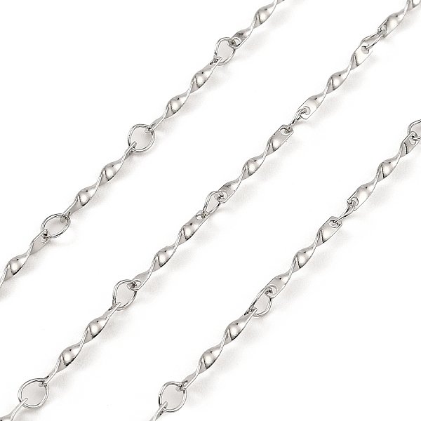 

PandaHall Handmade 304 Stainless Steel Twist Link Chains, Soldered, with Spool, Stainless Steel Color, 13x1.5x1.5mm, about 32.81 Feet...