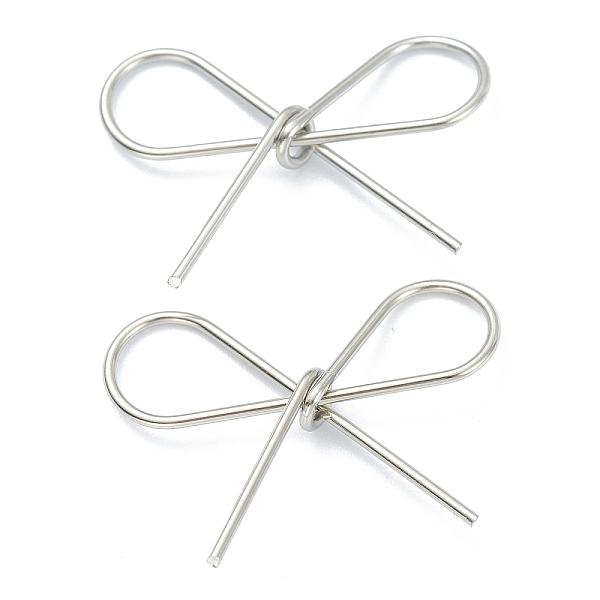 

PandaHall 316 Stainless Steel Pendant, Bowknot, Stainless Steel Color, 18x23x4mm, Hole: 6x8mm 316 Surgical Stainless Steel Bowknot