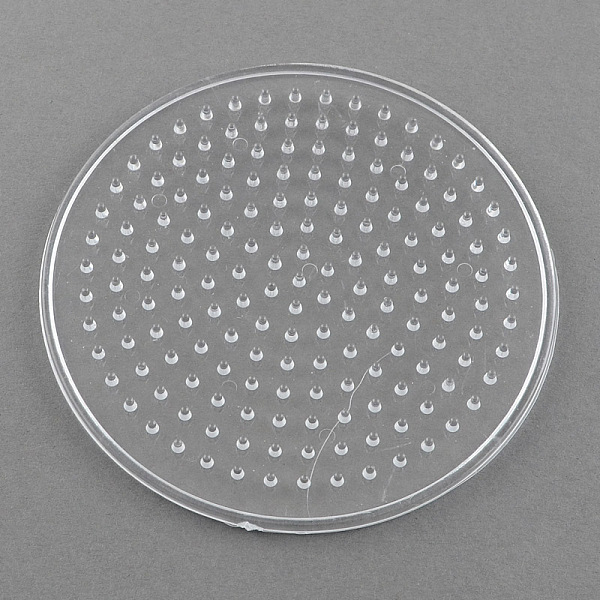 PandaHall ABC Pegboards used for 5x5mm DIY Fuse Beads, Flat Round, Clear, 87x5mm Plastic Flat Round Clear