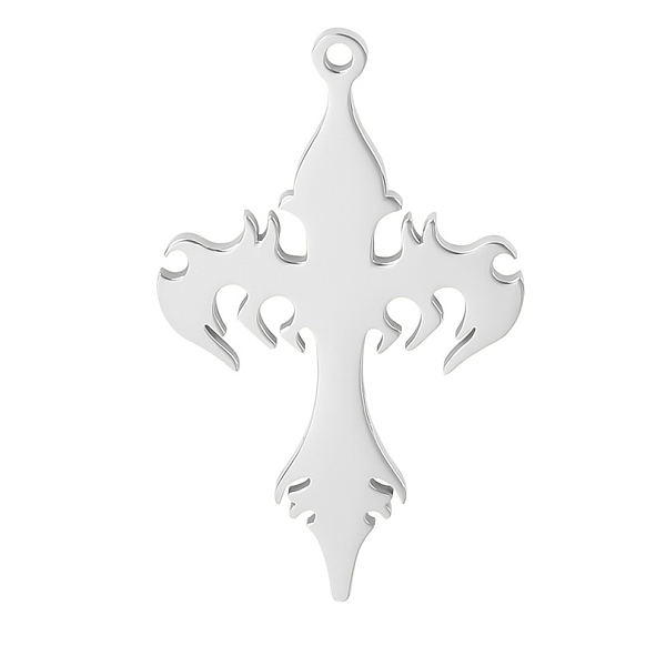 

PandaHall Stainless Steel Pendants, Cross Charms, Stainless Steel Color, 35x21mm, Hole: 1.2mm Stainless Steel Cross