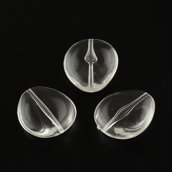 

PandaHall Teardrop Transparent Acrylic Beads, Clear, 20x17x6mm, Hole: 1.5mm, about 365pcs/500g Acrylic Teardrop Clear
