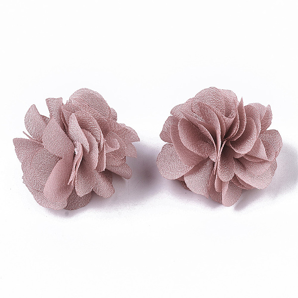 

PandaHall Polyester Fabric Flowers, for DIY Headbands Flower Accessories Wedding Hair Accessories for Girls Women, Pale Violet Red, 34mm..., Pink