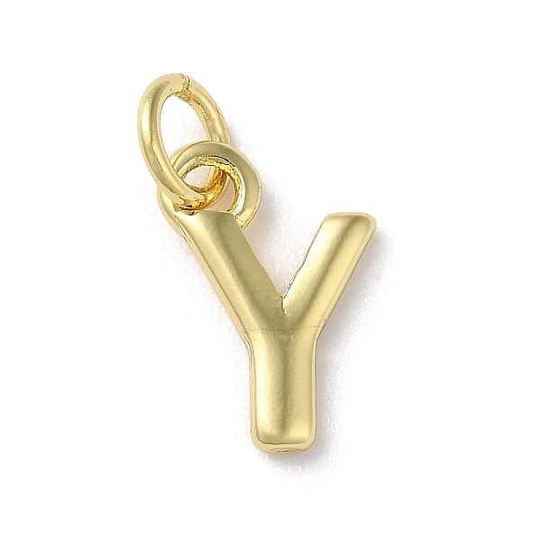 

PandaHall Rack Plating Brass Pendants, Cadmium Free & Lead Free, Long-Lasting Plated, Real 18K Gold Plated, Letter Y, 12x8x1.5mm, Hole...