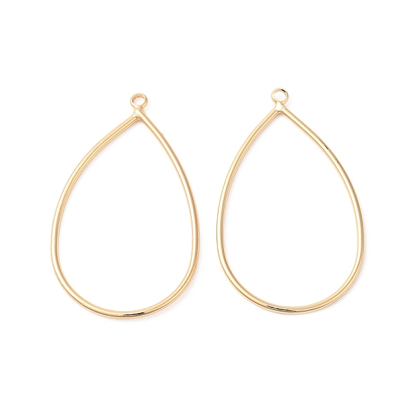 

PandaHall Brass Open Back Bezel Pendants, Nickel Free, for DIY UV Resin, Teardrop, Real 18K Gold Plated, 38.5~39x23~23.5x1.5mm, Hole: 1.8mm...