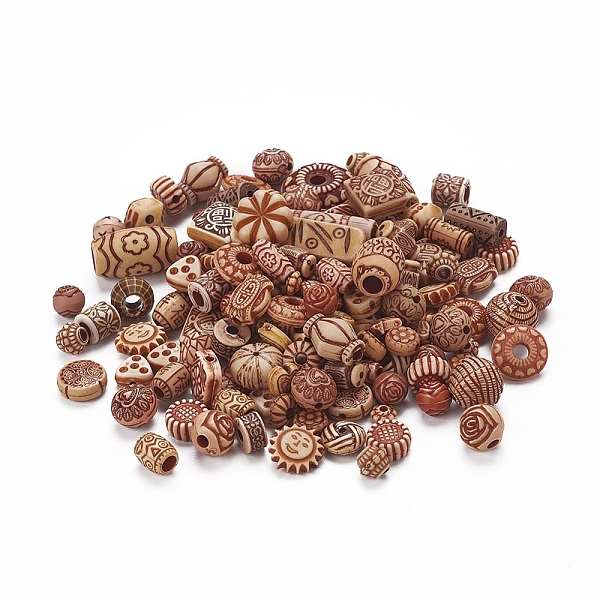 

PandaHall Mixed Antique Style Acrylic Beads, Mixed Shapes, Mixed Color, 9~30x7~20x2~15mm, Hole: 1~4mm Acrylic Mixed Shapes Multicolor