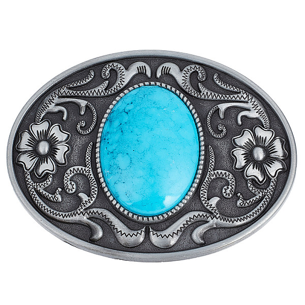 

PandaHall GORGECRAFT Turquoise Stone Buttons 90×66Mm Belt Buckles Men American Western Cowboy Indian Elements Vintage Turquoise Belt Buckle...