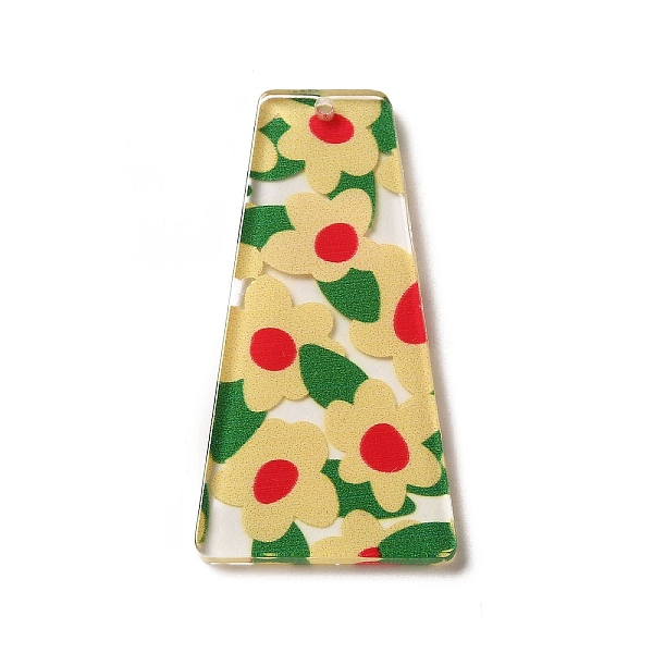 

PandaHall Printed Acrylic Pendants, Trapezoid, Light Khaki, 44.5x23.5x2.5mm, Hole: 1.5mm Acrylic Trapezoid