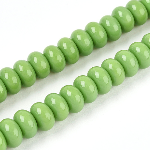 Opaque Spray Painted Glass Beads