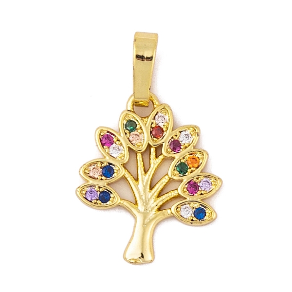 

PandaHall Brass Micro Pave Cubic Zirconia Pendants, Tree of Life Charm, Real 18K Gold Plated, 16x14x1.5mm, Hole: 6.5x4mm Brass+Cubic...
