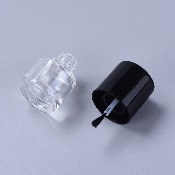 

PandaHall DIY Nail Polish Bottle, Glass Empty Bottle, Clear, 48x23mm, Capacity: 5ml Glass Column Clear
