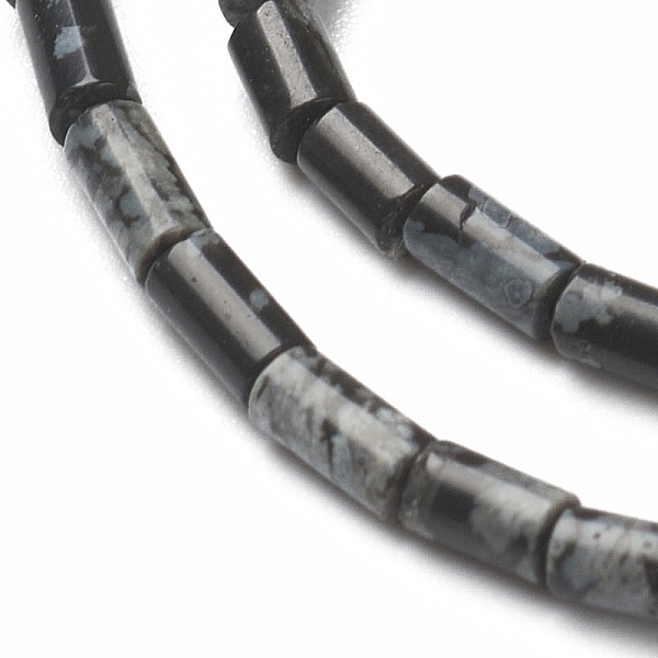 

PandaHall Natural Snowflake Obsidian Beads Strands, Column, 4.3~5.6x2.3~2.5mm, Hole: 0.9mm, about 82~86pcs/strand, 14.96~17.71 inch(38~45cm)...