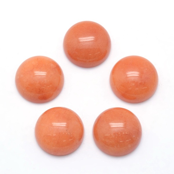

PandaHall Natural Red Aventurine Cabochons, Half Round, 4x2~4mm Red Aventurine Half Round