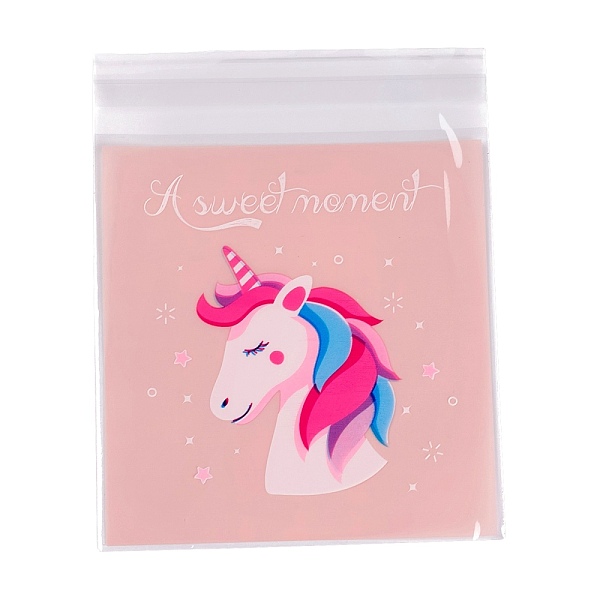 

PandaHall Rectangle OPP Self-Adhesive Cookie Bags, for Baking Packing Bags, Unicorn Pattern, 13x9.9x0.01cm, about 95~100pcs/bag Plastic...